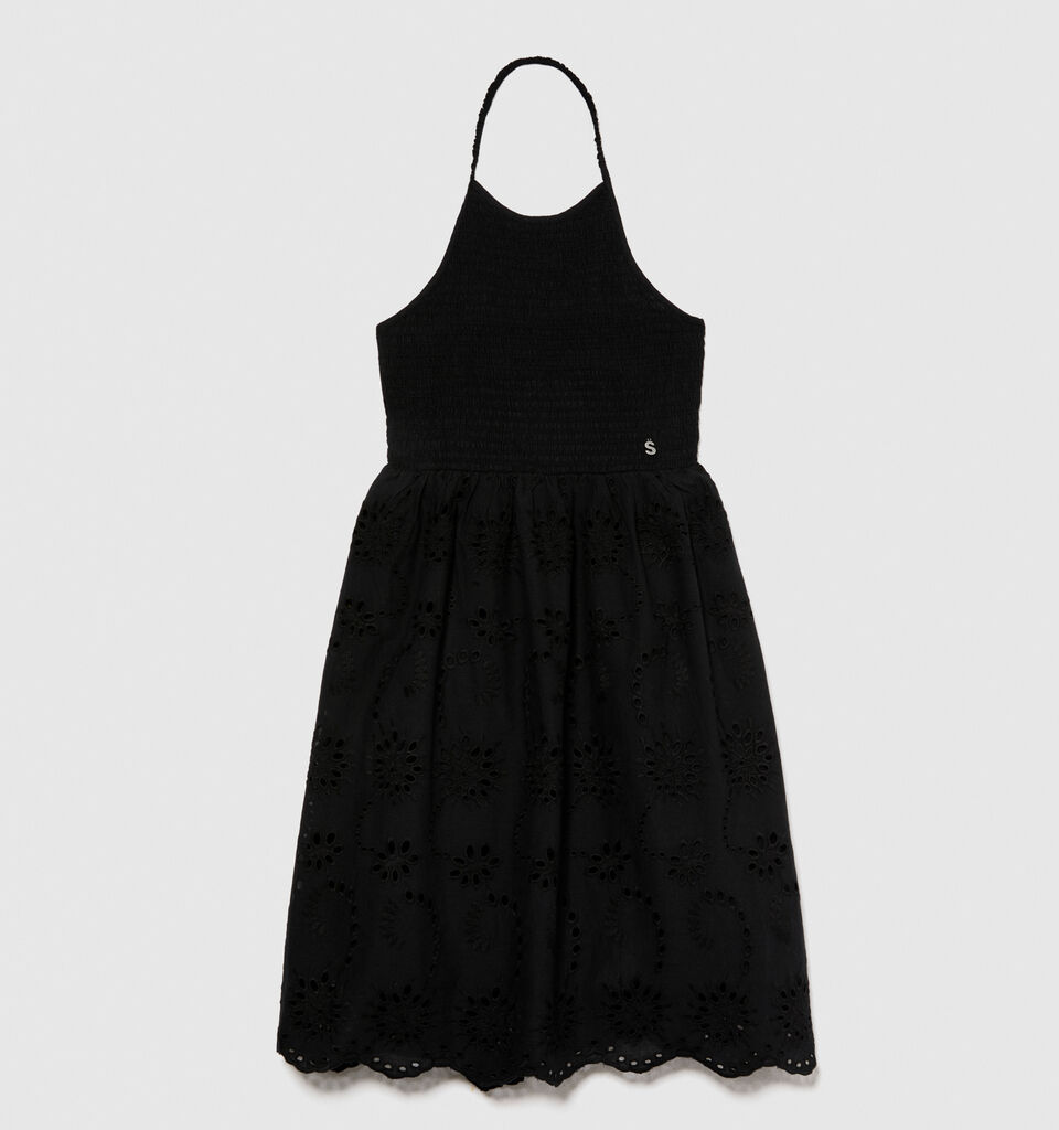 Embroidered dress - girls' dresses - Black | Sisley Young image number 1